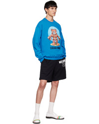 Sweat-shirt imprimé bleu Moschino