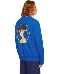 Sweat-shirt imprimé bleu JW Anderson