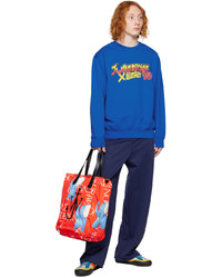 Sweat-shirt imprimé bleu JW Anderson