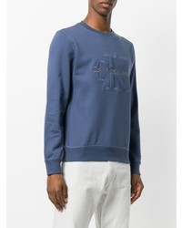 Sweat-shirt imprimé bleu Calvin Klein Jeans