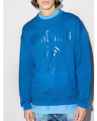 Sweat-shirt imprimé bleu Moschino