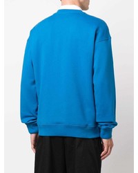 Sweat-shirt imprimé bleu Moschino