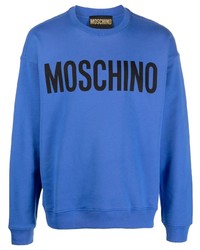 Sweat-shirt imprimé bleu Moschino
