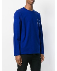 Sweat-shirt imprimé bleu Études