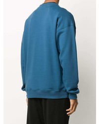 Sweat-shirt imprimé bleu Moschino