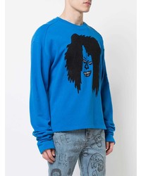 Sweat-shirt imprimé bleu Haculla