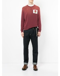 Sweat-shirt imprimé bordeaux Kent & Curwen