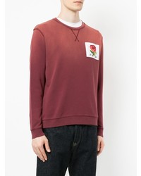 Sweat-shirt imprimé bordeaux Kent & Curwen