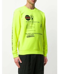 Sweat-shirt imprimé chartreuse McQ Alexander McQueen