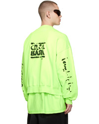 Sweat-shirt imprimé chartreuse Balenciaga