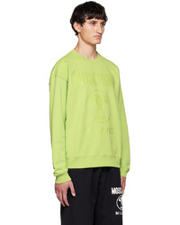 Sweat-shirt imprimé chartreuse Moschino