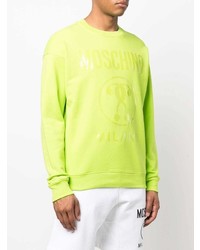 Sweat-shirt imprimé chartreuse Moschino
