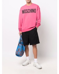 Sweat-shirt imprimé fuchsia Moschino