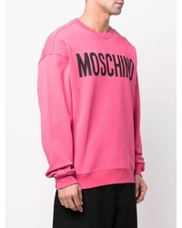 Sweat-shirt imprimé fuchsia Moschino