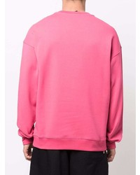 Sweat-shirt imprimé fuchsia Moschino