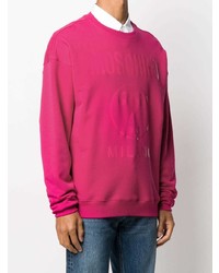 Sweat-shirt imprimé fuchsia Moschino