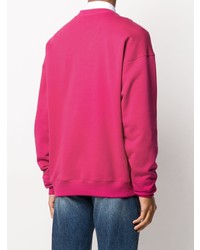 Sweat-shirt imprimé fuchsia Moschino