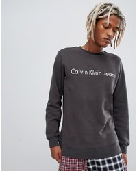 Sweat-shirt imprimé gris foncé Calvin Klein Jeans