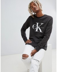 Sweat-shirt imprimé gris foncé Calvin Klein Jeans