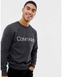 Sweat-shirt imprimé gris foncé Calvin Klein