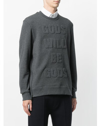 Sweat-shirt imprimé gris foncé Neil Barrett