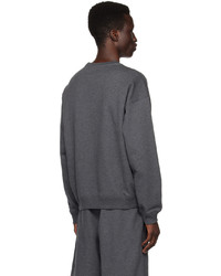 Sweat-shirt imprimé gris foncé Versace