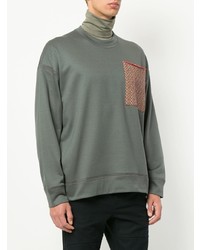 Sweat-shirt imprimé gris foncé Jil Sander