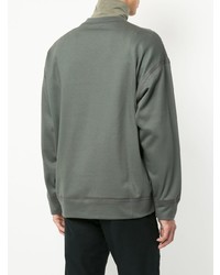 Sweat-shirt imprimé gris foncé Jil Sander