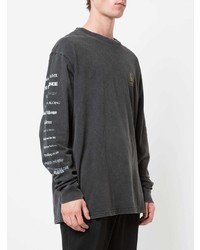 Sweat-shirt imprimé gris foncé Undercover