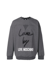 Sweat-shirt imprimé gris foncé Love Moschino