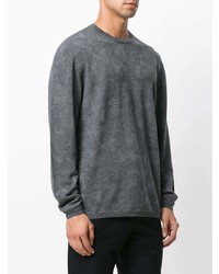 Sweat-shirt imprimé gris foncé Etro