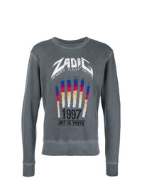 Sweat-shirt imprimé gris foncé Zadig & Voltaire