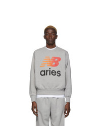 Sweat-shirt imprimé gris Aries