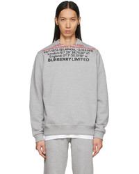 Sweat-shirt imprimé gris Burberry