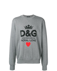 Sweat-shirt imprimé gris Dolce & Gabbana