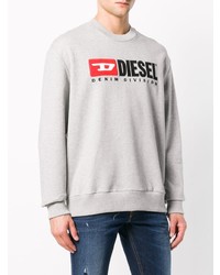 Sweat-shirt imprimé gris Diesel