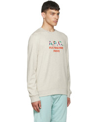 Sweat-shirt imprimé gris A.P.C.