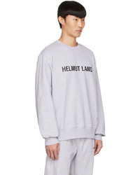 Sweat-shirt imprimé gris Helmut Lang