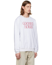 Sweat-shirt imprimé gris Praying