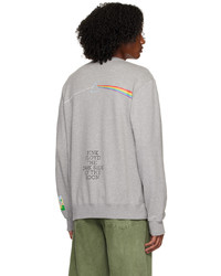 Sweat-shirt imprimé gris Undercover