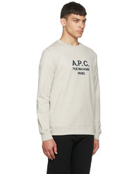 Sweat-shirt imprimé gris A.P.C.