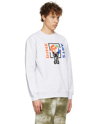 Sweat-shirt imprimé gris Dime