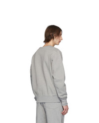 Sweat-shirt imprimé gris Helmut Lang