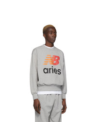 Sweat-shirt imprimé gris Aries