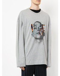 Sweat-shirt imprimé gris Juun.J