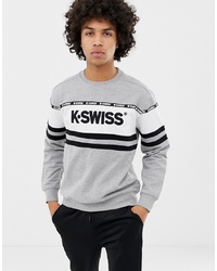 Sweat-shirt imprimé gris K-Swiss