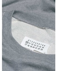 Sweat-shirt imprimé gris Maison Margiela