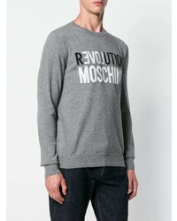 Sweat-shirt imprimé gris Love Moschino