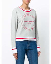 Sweat-shirt imprimé gris Sonia Rykiel