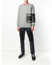 Sweat-shirt imprimé gris Calvin Klein Jeans